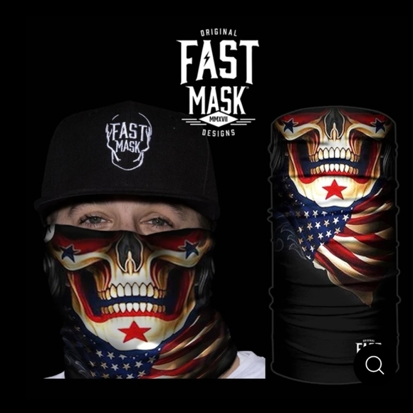 USA Skull N Bandana Face Mask - Picture 6 of 6